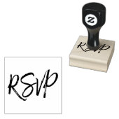 Elegante Script-Hochzeit RSVP-Reaktion Gummistempel (Stempel)