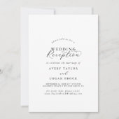 Elegante Script Hochzeitsempfehlung Einladung (Vorderseite)