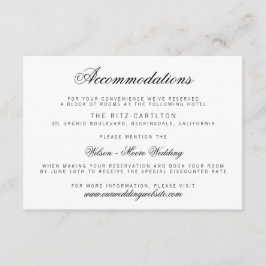 Elegante Script Hochzeitskarte Begleitkarte
