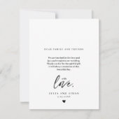 Elegante Script Hochzeitsnachricht für Fotos Dankeskarte (Vorderseite)