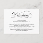 Elegante Script-Hochzeitsrichtungskarte Begleitkarte (Vorderseite)