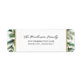 Elegante Script Holiday Pines Gold Frame Custom (Vorne)