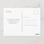 Elegante Script Hunter Green Wedding Vielen Dank Postkarte (Rückseite)