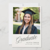 Elegante Script Illustriert Graduation Party Einladung (Rückseite)