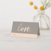 Elegante Script-Imitate Foil Platzkarte (Vorderseite)