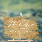 Elegante Script-Imitate Gold Brushed Welcome Weddi Acrylschild (Neutral)