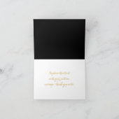 Elegante Script-Imitate Gold Custom Personalisiert Dankeskarte (Innenseite)
