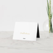 Elegante Script-Imitate Gold Custom Personalisiert Dankeskarte (Rückseite)