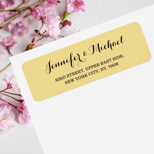 Elegante Script-Imitate Gold Wedding Rücksendeadre