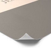 Elegante Script-Imitate Hochzeit Poster (Ecke)