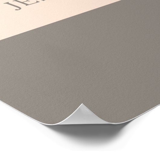 Elegante Script-Imitate Hochzeit Poster (Ecke)