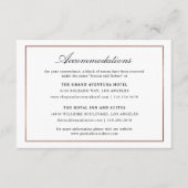 Elegante Script-Imitate Rose Gold-Border-Details Begleitkarte (Vorderseite)