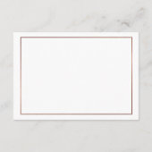 Elegante Script-Imitate Rose Gold-Border-Details Begleitkarte (Rückseite)