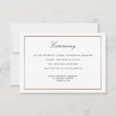 Elegante Script-Imitate Rose Gold und Border Enclo Einladung (Vorderseite)