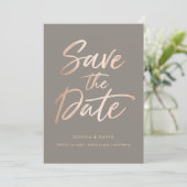 Elegante Script-Imitate Save the Date aufzeichnen (Stehend Vorderseite)