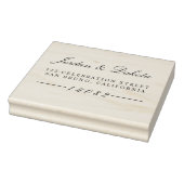Elegante Script-Individuelle Name Hochzeit-Rücksen Gummistempel (Stempel)