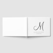 Elegante Script Initial Wedding Monogram Wedding Gästebuch (Voll)
