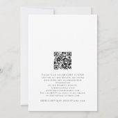 Elegante Script Initials QR Code Hochzeit Einladung (Rückseite)