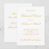 Elegante Script Island Citrus Hochzeitsprobe Einladung (Vorne/Hinten)