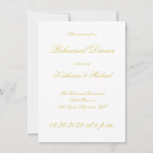 Elegante Script Island Citrus Hochzeitsprobe Einladung (Vorderseite)