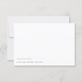 Elegante Script-Junggeselinnen-Abschied-Karte Einladung