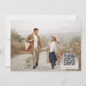 Elegante Script Kalligrafie Modern Foto & QR-Code Einladung (Rückseite)