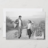 Elegante Script Kalligrafie Modern Foto & QR-Code Einladung (Rückseite)