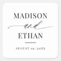 Elegante Script-Kalligraphie-Gastgeschenk Hochzeit