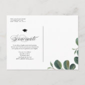 Elegante Script-Klasse des 2025-Foto-Abschlusses Ankündigungspostkarte (Rückseite)