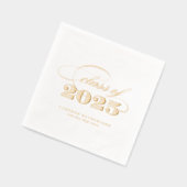 Elegante Script-Klasse des Abschlusses 2025 Servietten Mit Folie (Links)
