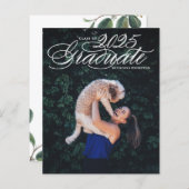 Elegante Script-Klasse von 2024 Abschluss Einladun (Vorne/Hinten)