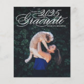 Elegante Script-Klasse von 2024 Abschluss Einladun (Vorderseite)