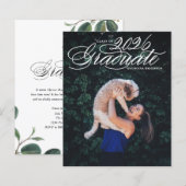 Elegante Script-Klasse von 2024 Abschluss Einladun (Vorne/Hinten)