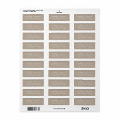 Elegante Script Kraft Paper Wedding Rücksendeadres (Vorne)