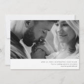 Elegante Script Landscape mit Foto auf der Rücksei Save The Date (Rückseite)