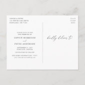 Elegante Script-Liebe erobert die gesamte Verzöger Ankündigungspostkarte (Rückseite)