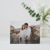 Elegante Script-Liebe erobert die gesamte Verzöger Ankündigungspostkarte (Stehend Vorderseite)