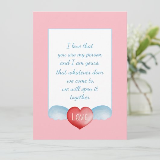 Elegante Script-Liebe Herzlich Willkommen in der H (Stehend Vorderseite)