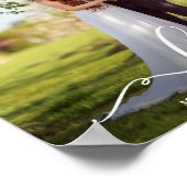 Elegante Script-Liebe Hochzeit Braut und Groom Fot Poster (Ecke)