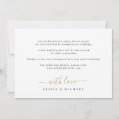 Elegante Script-Liebe ist der Aufschub von Fotos f Einladung (Rückseite)