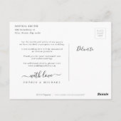 Elegante Script-Liebe ist der Aufschub von Fotos f Postkarte (Rückseite)