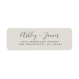 Elegante Script Light Gray Wedding Rücksendeadress