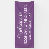 Elegante Script-Lila Engagement-Partei Banner (Vertikal)
