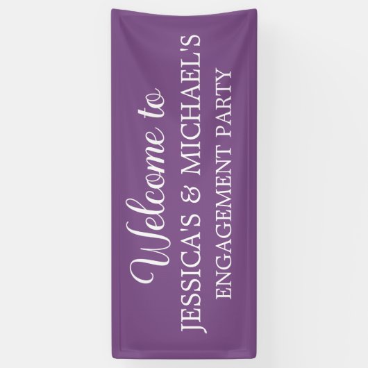 Elegante Script-Lila Engagement-Partei Banner (Vertikal)