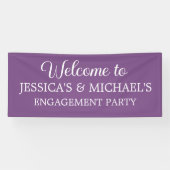 Elegante Script-Lila Engagement-Partei Banner (Horizontal)