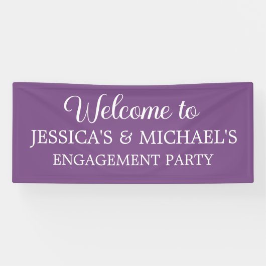 Elegante Script-Lila Engagement-Partei Banner (Horizontal)
