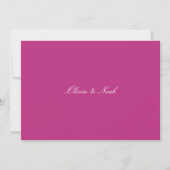 Elegante Script Magenta Probe Dinner Card Dankeskarte (Vorderseite)