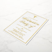 Elegante Script Medical School Graduation Party Folieneinladung (Gedreht)