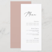 Elegante Script-Menükarte Menükarte (Vorne/Hinten)