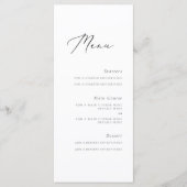 Elegante Script-Menükarte Menükarte (Vorderseite)